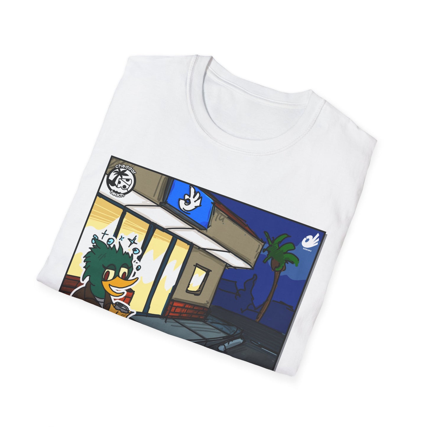 Cheddar Beach - Drunken Duck - Unisex Softstyle T-Shirt