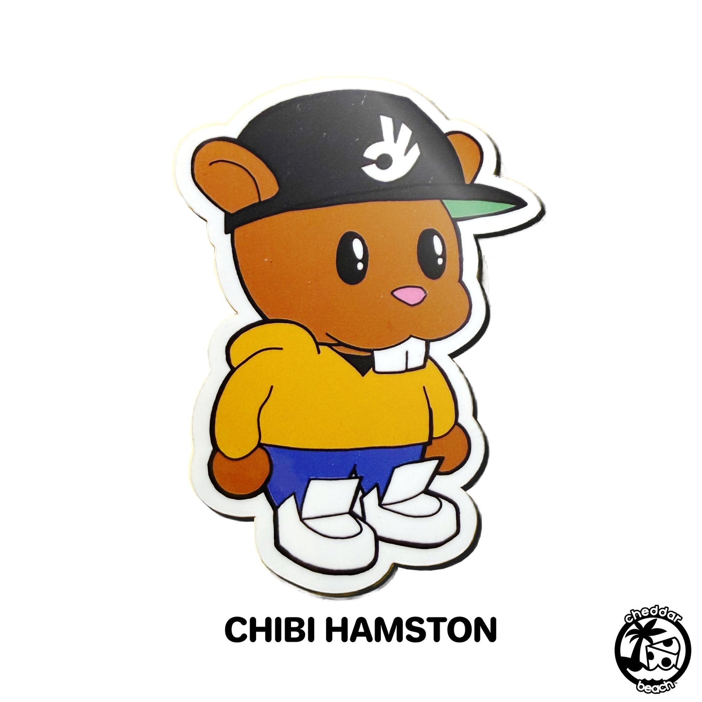 Chibi Hamston Sticker - Cheddar Beach