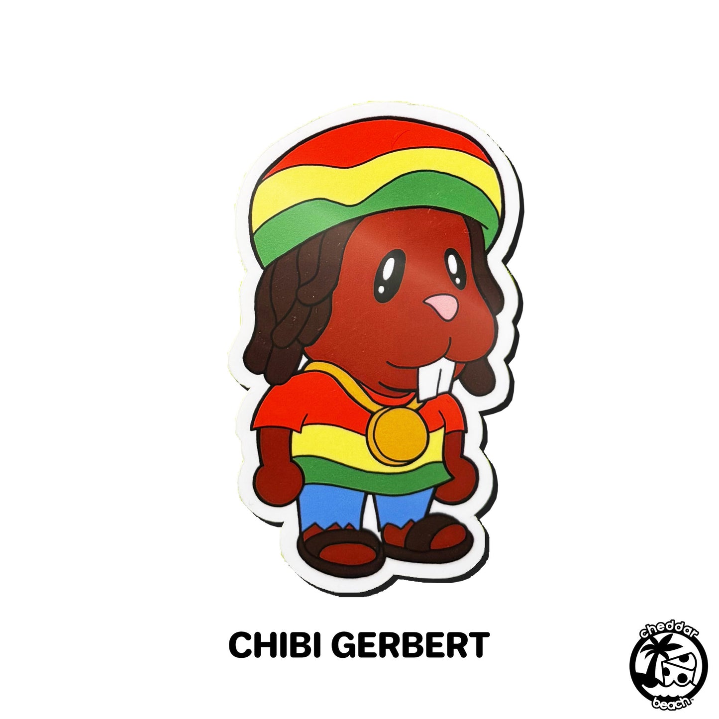 Chibi Gerbert Sticker - Cheddar Beach